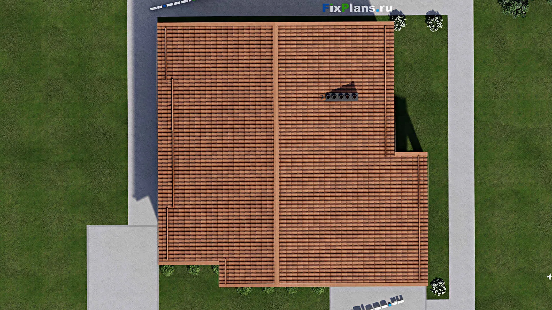 F-8315 - План одноэтажного дома 14 на 15, площадью 160 м² с 3 спальнями