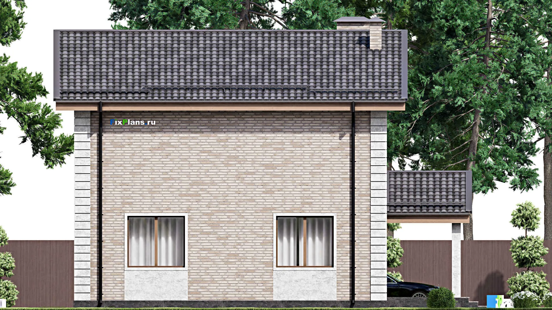 F-14147 - Планы двухэтажного дома 12 на 14, площадью 190 м² с 3 спальнями