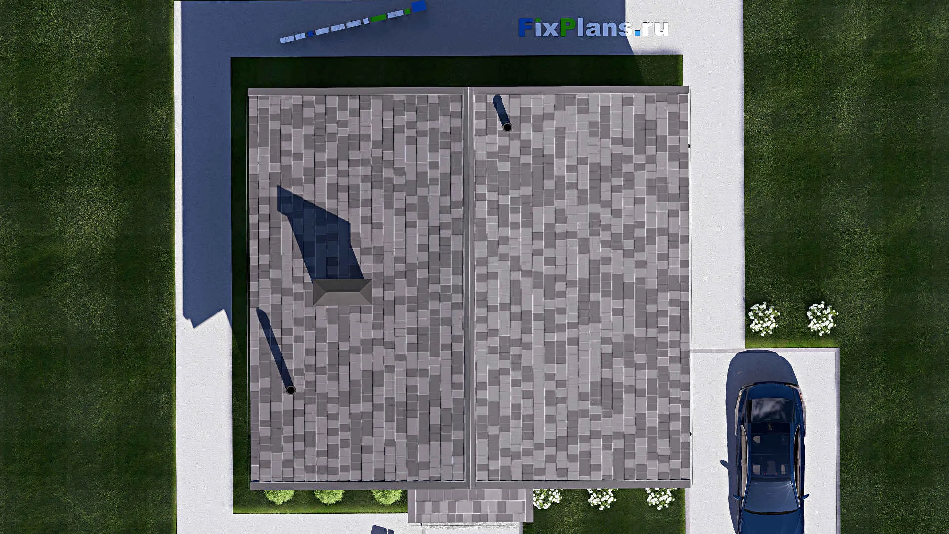 F-18098 - Проект дома с мансардой 11 на 11, площадью 140 м² с 4 спальнями