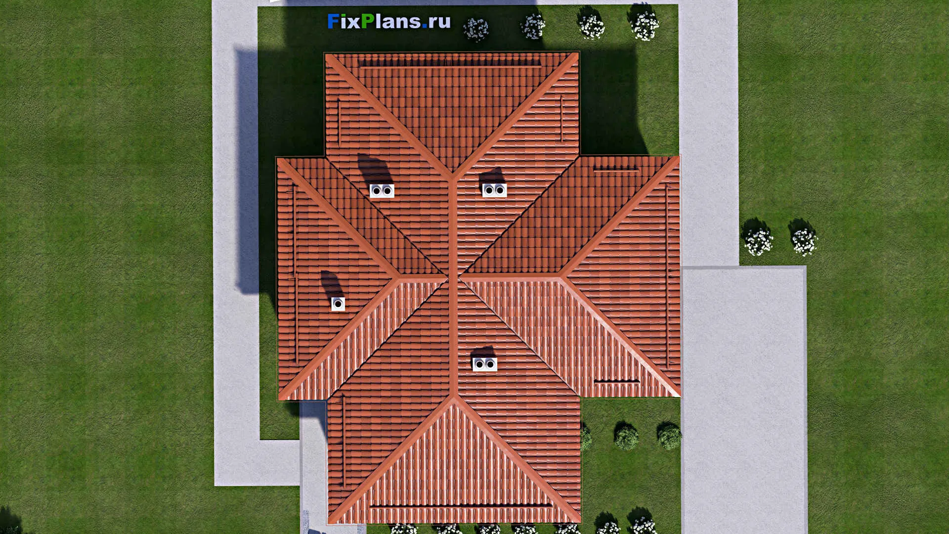 F-14849 - Проект бани 12 на 14, площадью 100 м² с терассой и 2 санузлами