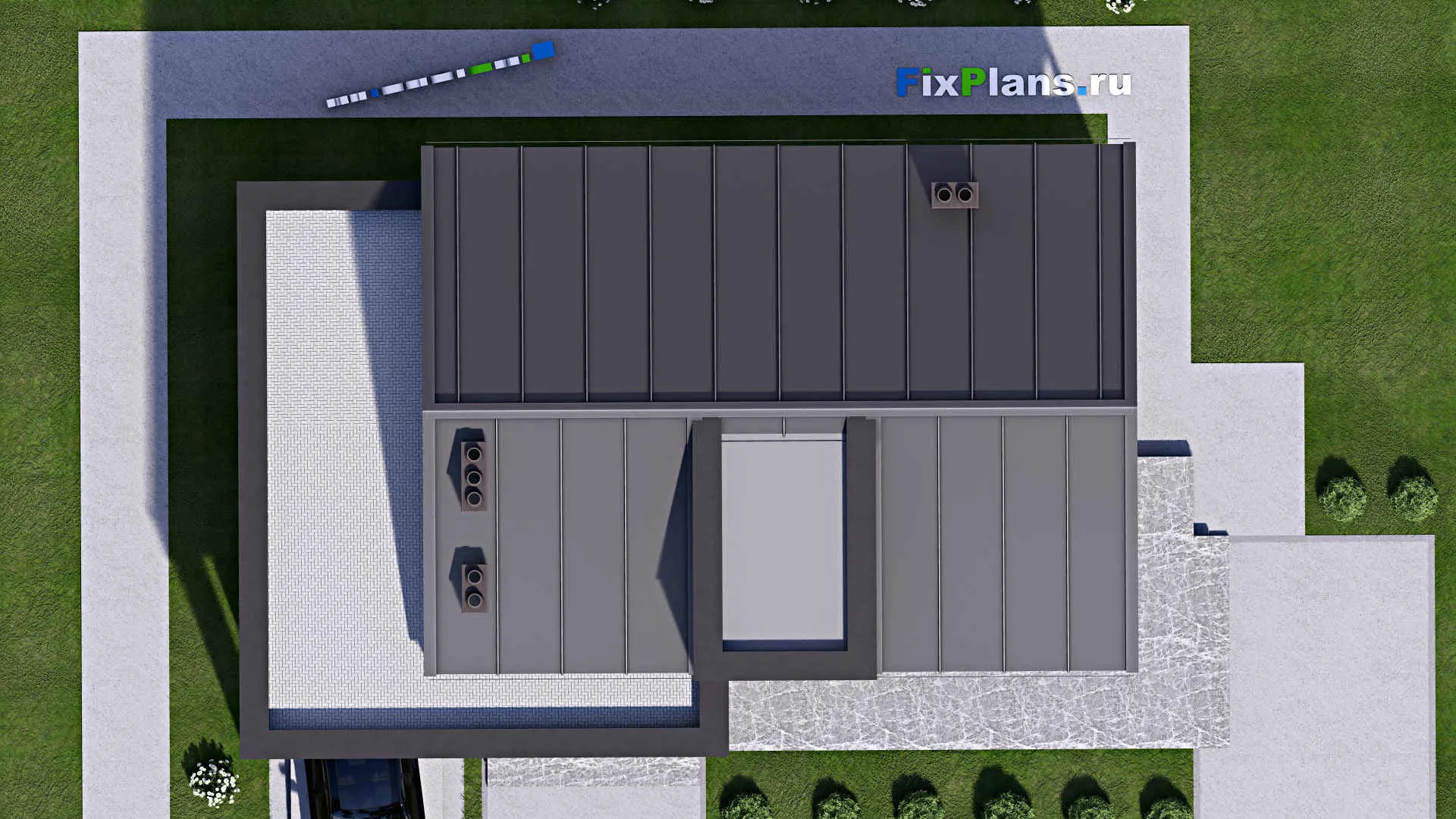 F-16298 - Планы дома с мансардой 10 на 17, площадью 190 м² с 3 спальнями