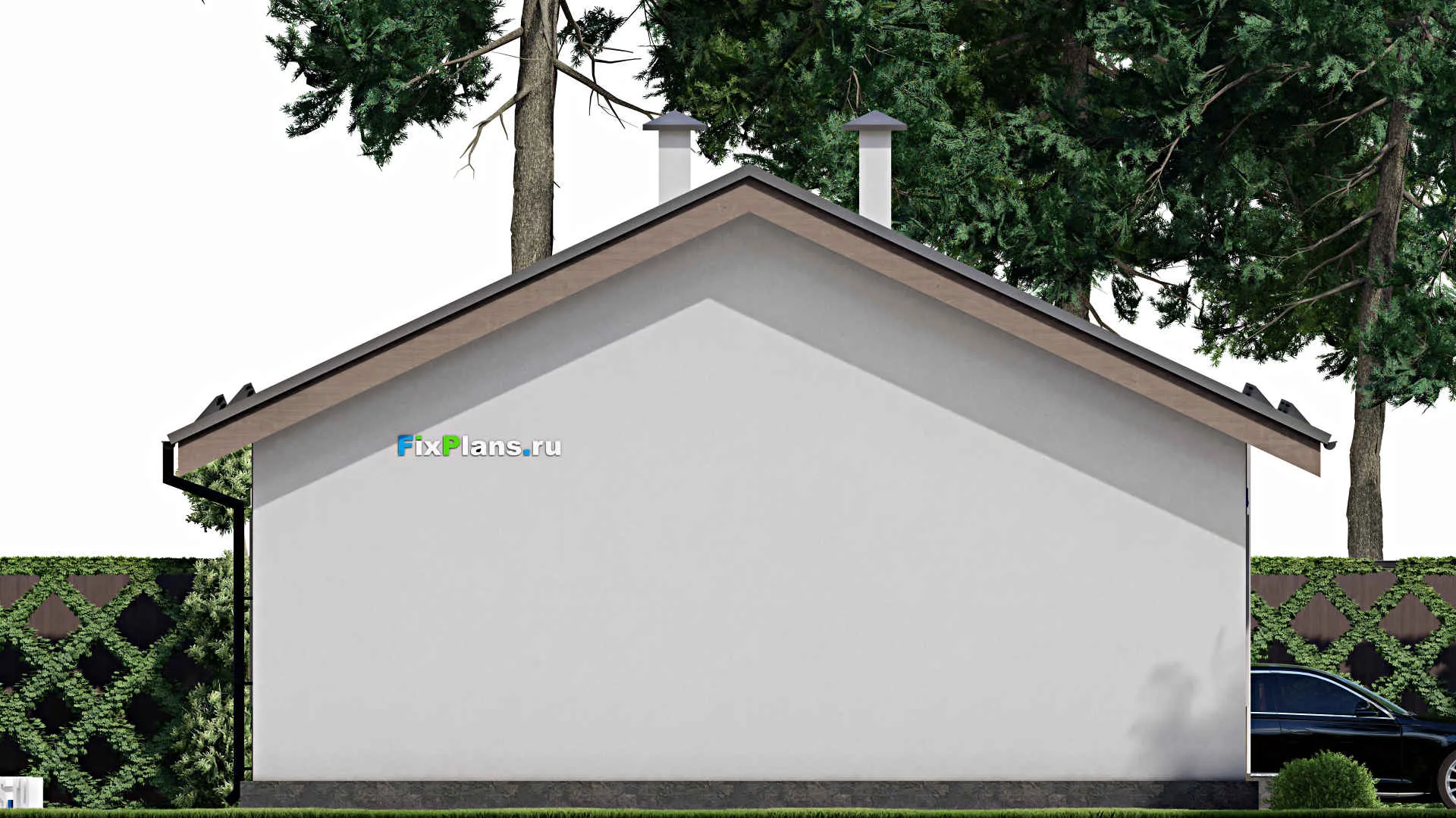 F-11780 - Проект одноэтажного дома 10 на 13, площадью 100 м² с 3 спальнями