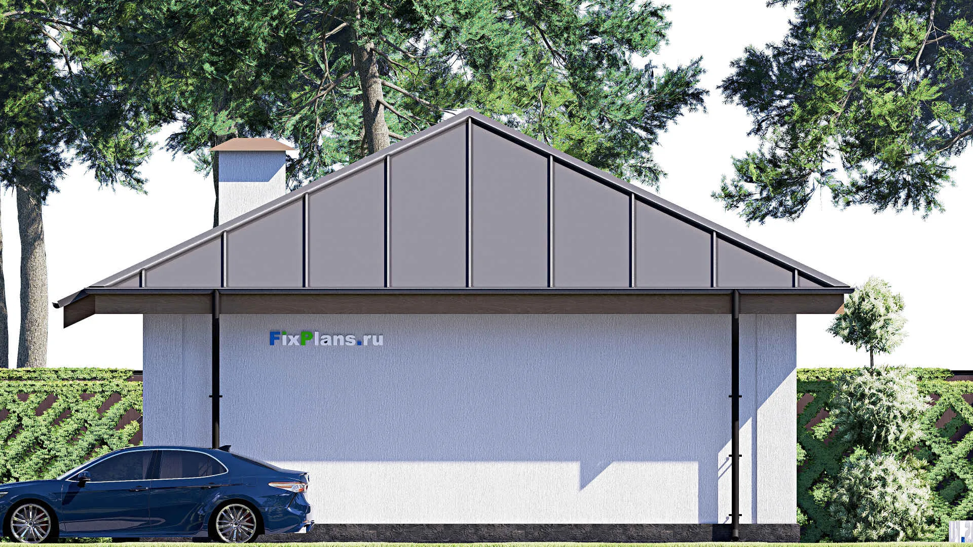 F-18107 - Проект одноэтажного дома 10 на 12, площадью 90 м² с 2 спальнями