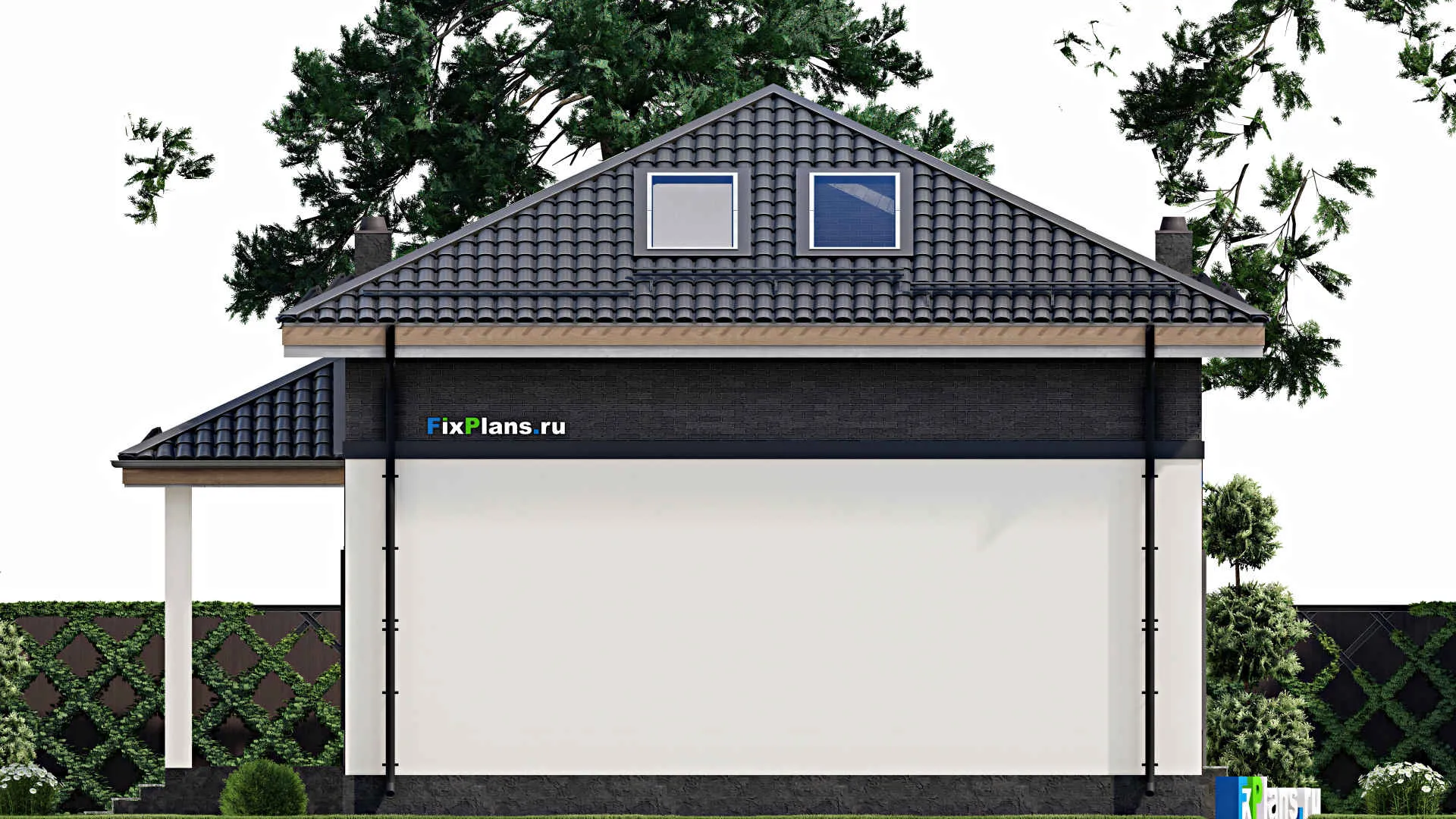 F-4670 - Проект дома с мансардой 10 на 17, площадью 200 м² с 3 спальнями