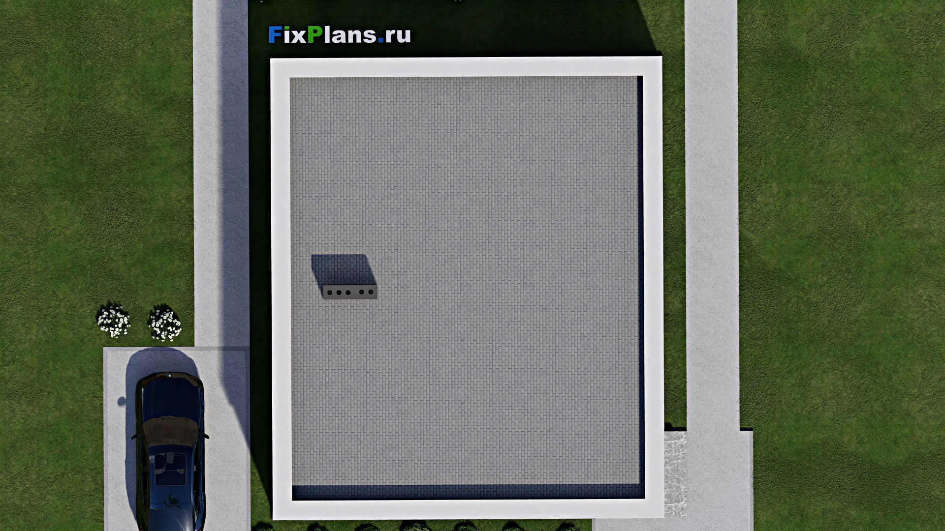 F-7811 - План одноэтажного дома 11 на 13, площадью 120 м² с 3 спальнями