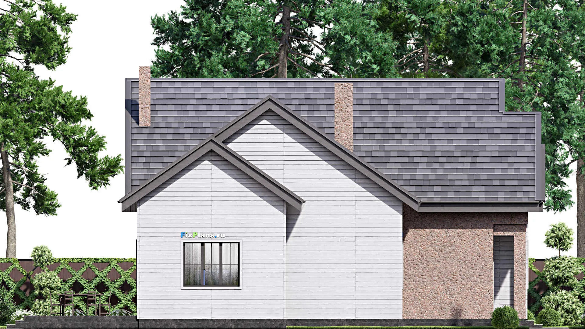 F-16262 - Проект дома с мансардой 16 на 18, площадью 310 м² с 2 спальнями