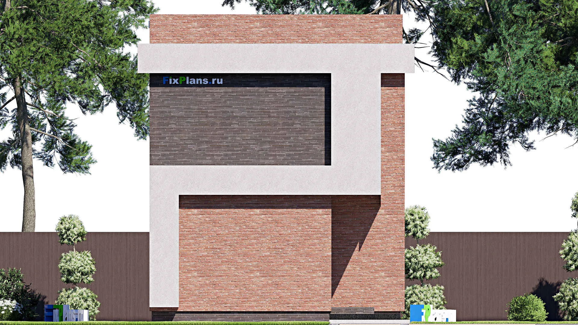 F-18377 - Проект двухэтажного дома 7 на 15, площадью 130 м² с балконом и 4 спальнями