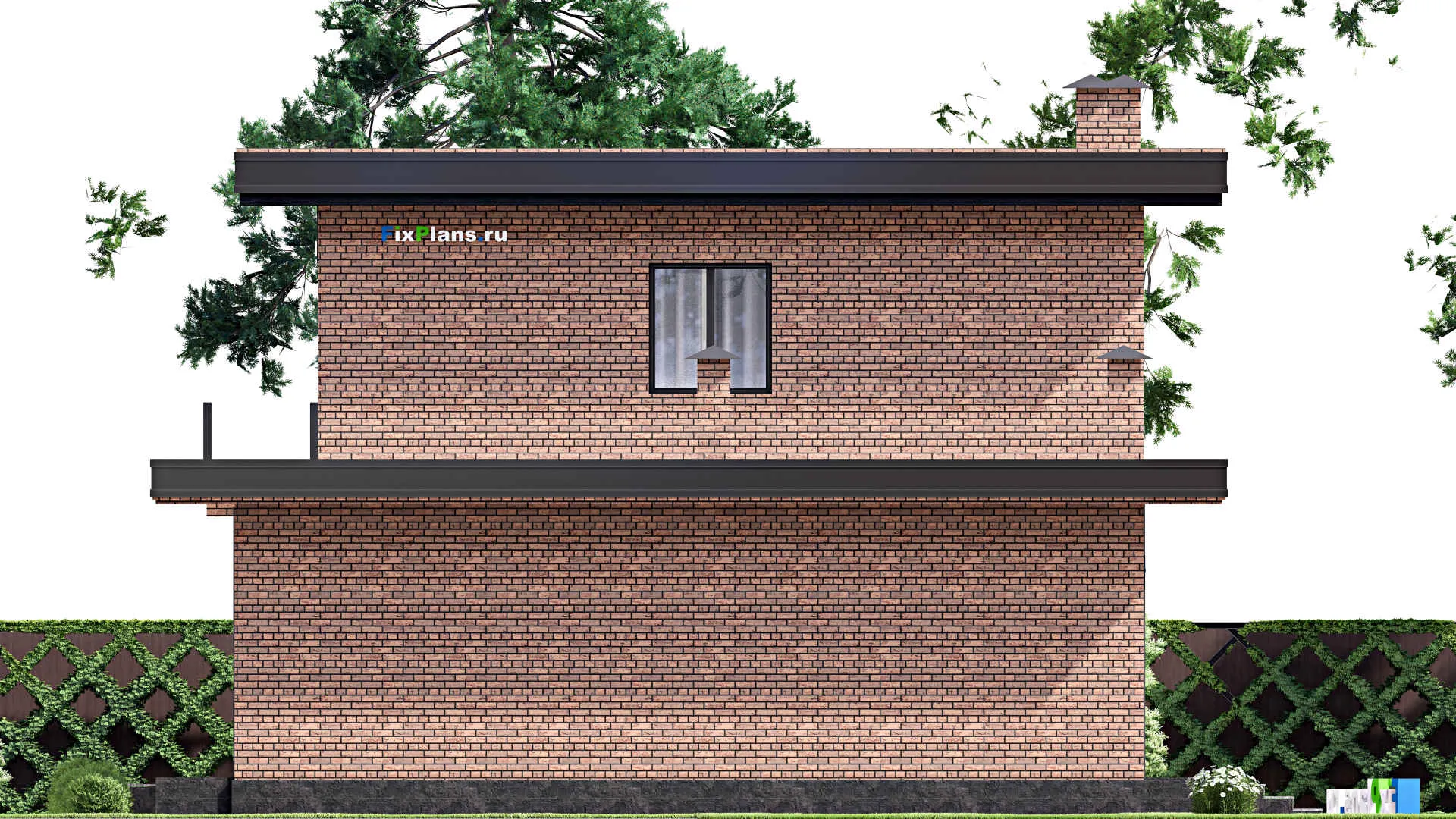 F-16838 - Проект одноэтажного дома 14 на 25, площадью 380 м² с террасой, балконом и 4 спальнями