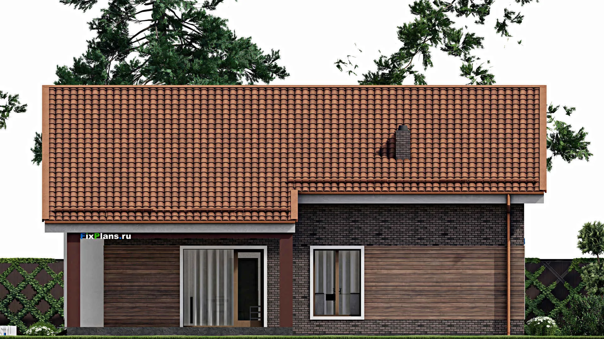 F-8315 - План одноэтажного дома 14 на 15, площадью 160 м² с 3 спальнями