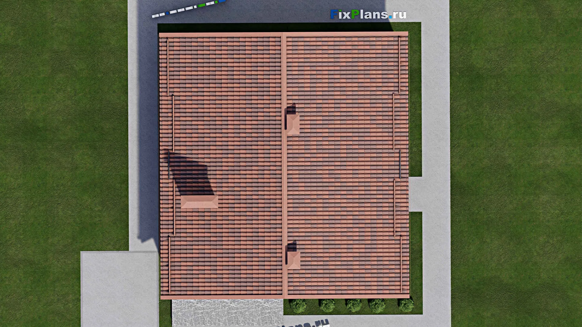 F-9602 - Проект одноэтажного дома 12 на 15, площадью 130 м² с 3 спальнями