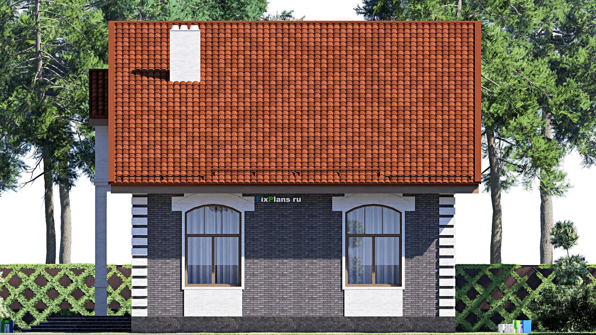 F-17072 - Проект одноэтажного дома 14 на 24, площадью 220 м² с 2 спальнями